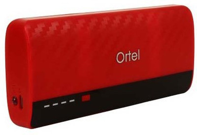 

Ortel 11000 mAh Power Bank (ortu31, USB Portable Power Supply)(Red, Black, Lithium Polymer), Black;red