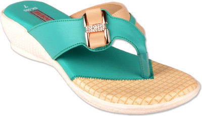 Pipilika Women SEA GREEN,CAMEL Wedges