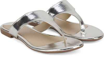 

Bata Women Silver Flats