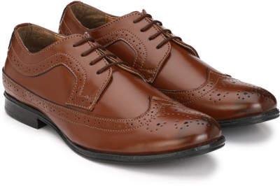 

Hirel's Full Wing Brogues Brogues For Men(Brown