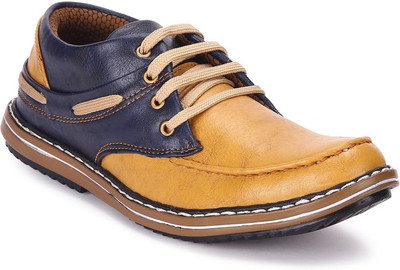 

Shoe Island Premium Beige & Blue Boat-Style Casuals For Men(Multicolor