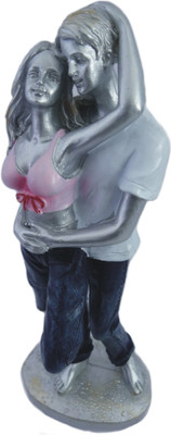 

Amazin Valentine Couple- The Unconditional Love Decorative Showpiece - 18 cm(Porcelain, Multicolor)