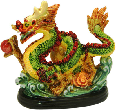 

DivyaMantra Feng Shui Dragon Gasping Ball For Power And Wealth Multicolor Decorative Showpiece - 9 cm(Polyresin, Multicolor)