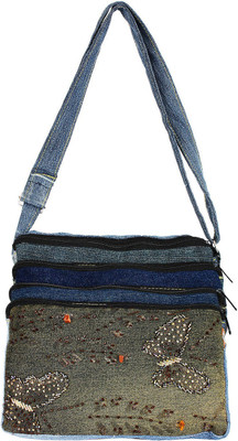 

Brazeal studio Women Casual Multicolor Denim Sling Bag