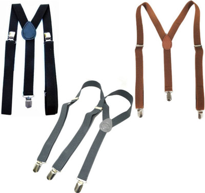 

Nancydiva Y- Back Suspenders for Men(Black, Brown, Grey)