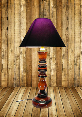 

Woodly Plain Black Table Lamp(45 cm, Black)