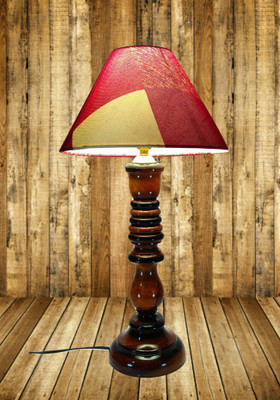 

Woodly Red White check Design Table Lamp(45 cm, Red)