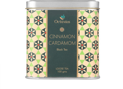 

Octavius Fresh Loose Leaf Cinnamon Cardamom Masala Black Tea Cinnamon, Cardamom, Spices, Herbs Black Tea(100 g, Tin)