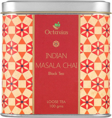 

Octavius Indian Masala Black Tea Cloves, Ginger, Black Pepper, Cardamom, Spices, Herbs Masala Tea Tin(100 g)
