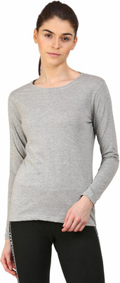 Ap'pulse Casual Full Sleeve Solid Women Grey Top