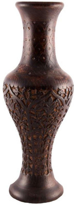

Desi Karigar Wooden Vase(20 inch, Brown)
