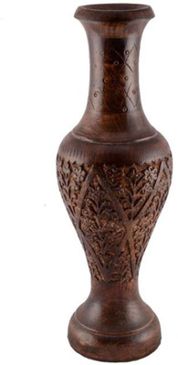 

Desi Karigar Wooden Vase(16 inch, Brown)