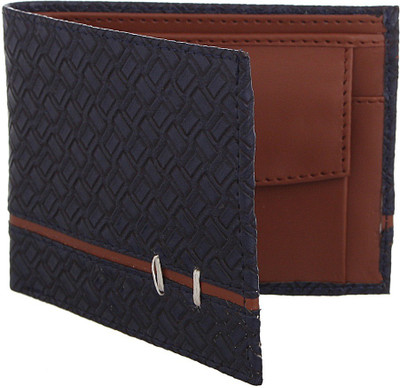 

HT Collections Men Blue, Brown Artificial Leather Wallet(6 Card Slots)