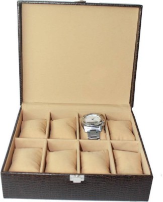 Felicita Spacious Watch Box(Brown, Holds 8 Watches)   Watches  (Felicita)