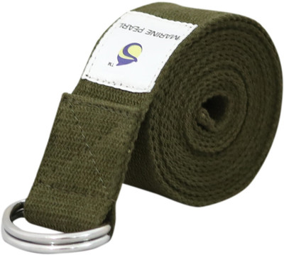 

Marine Pearl Super Soft 8Ft Organic Cotton Yoga Strap Cotton Yoga Strap(Green), Army green