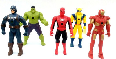zhosy set of 5 superhero with light(Multicolor)