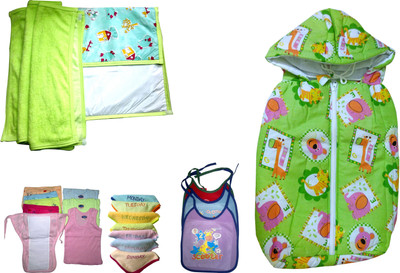 

Xchildhood Newborn Baby Care Combo Set .(Multicolor)