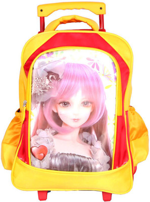 

HANDCUFFS School trolley Bag Waterproof Trolley(Yellow, 18 inch)
