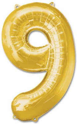 

ROCK THE PARTY Solid GOLDEN 9 Balloon(Gold, Pack of 1)