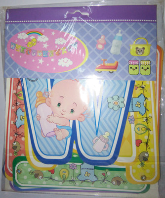 

Funcart Funcart Welcome baby letter paper banner Banner(4 ft, Pack of 1)