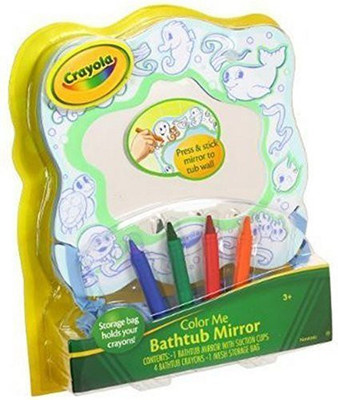 

Crayola Me Bathtub Mirror With Suction Cups Bathtub Crayons Mesh Storage Bag Bath Toy(Multicolor)