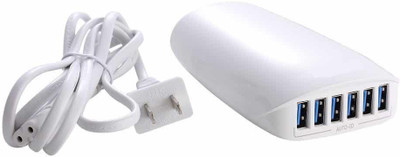 

VibeX ™ USB Desktop Adapter Max 5.4 A With 2 In 1 Cable for iPhone & Android Tablet Charger(White)