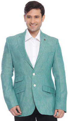 

Raymond Solid Mandarin Formal Men's Blazer(Green