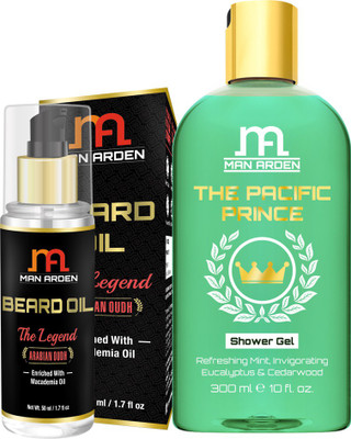 

Man Arden Beard & Mustache Oil (The Legend) 50ml + The Pacific Prince Luxury Shower Gel(300 ml)