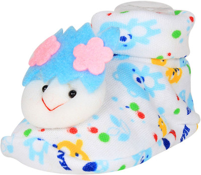 

Ole Baby Cute Faces Plush Soft Organic Cotton 3d Ole Toons Booties 0-9 Months Booties(Toe to Heel Length - 10 cm Multicolor)