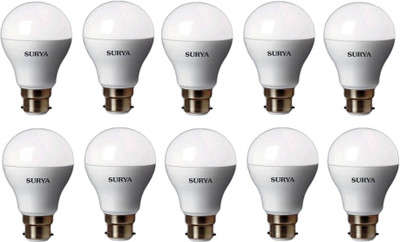 

Surya 10 W Standard B22 LED Bulb(White, Pack of 10)