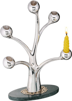 

Episode Silver Candle Holder(Silver, Pack of 1)