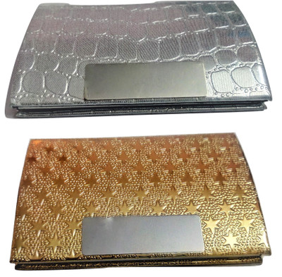 

i-Keeper Women 15 Card Holder(Set of 1, Silver, Gold)