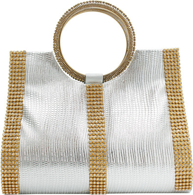 

Bagaholics Party Silver, Gold Clutch, Gold;silver
