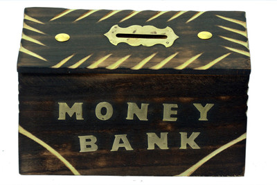 

Craft Trade Handmade Wooden Money Bank Coin Bank(Multicolor)