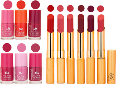 

Aroma Care Quick Dry Nail Polish and Rythm Lipstick Combo 1803201911(Set of 12)