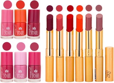 

Aroma Care Quick Dry Nail Polish and Rythm Lipstick Combo 1803202003(Set of 12)