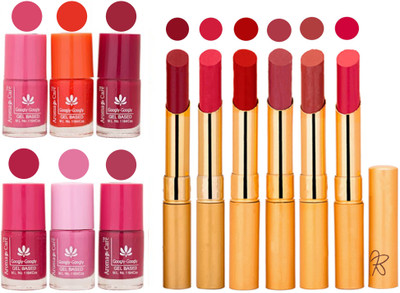 

Aroma Care Quick Dry Nail Polish and Rythm Lipstick Combo 1803201883(Set of 12)