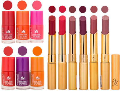 

Aroma Care Nail Polish Set and Rythm Lipstick Sets ( Modern Shades) 1803201742(Set of 12)