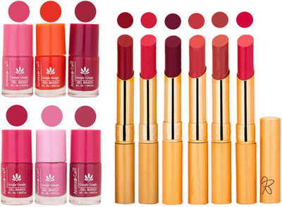 

Aroma Care Quick Dry Nail Polish and Rythm Lipstick Combo 1803201889(Set of 12)