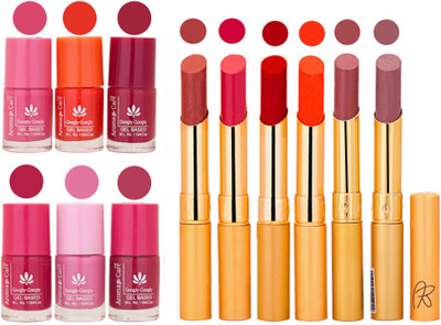 

Aroma Care Quick Dry Nail Polish and Rythm Lipstick Combo 1803202013(Set of 12)
