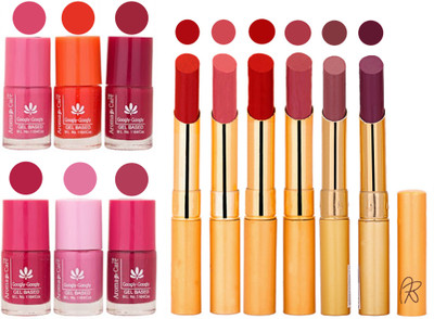 

Aroma Care Quick Dry Nail Polish and Rythm Lipstick Combo 1803201921(Set of 12)