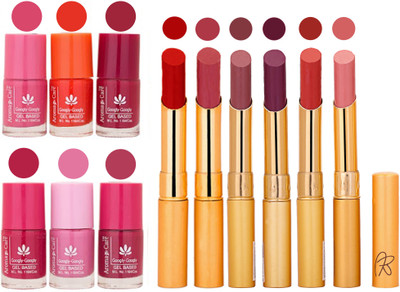 

Aroma Care Quick Dry Nail Polish and Rythm Lipstick Combo 1803201990(Set of 12)