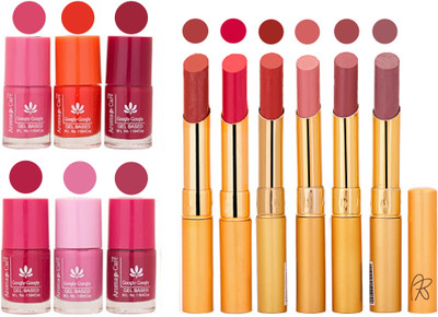 

Aroma Care Quick Dry Nail Polish and Rythm Lipstick Combo 1803202019(Set of 12)