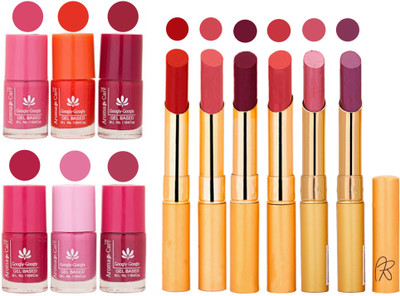 

Aroma Care Quick Dry Nail Polish and Rythm Lipstick Combo 1803201928(Set of 12)
