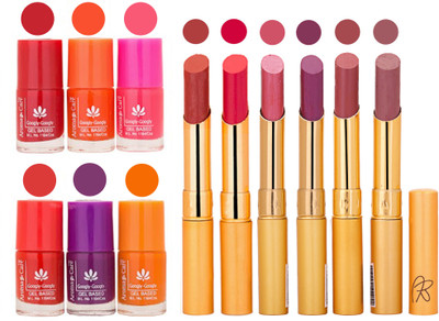 

Aroma Care Nail Polish Set and Rythm Lipstick Sets ( Modern Shades) 1803201854(Set of 12)