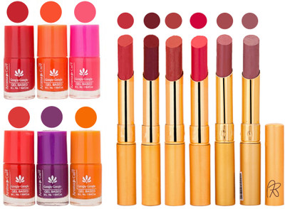 

Aroma Care Nail Polish Set and Rythm Lipstick Sets ( Modern Shades) 1803201799(Set of)