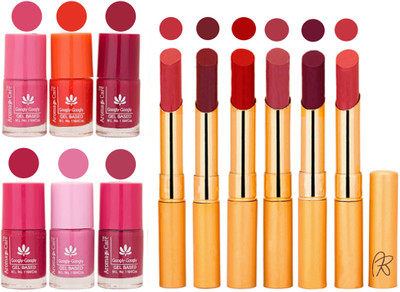 

Aroma Care Quick Dry Nail Polish and Rythm Lipstick Combo 1803201946(Set of 12)