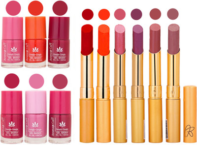 

Aroma Care Quick Dry Nail Polish and Rythm Lipstick Combo 1803202024(Set of 12)