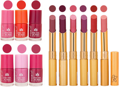 

Aroma Care Quick Dry Nail Polish and Rythm Lipstick Combo 1803202026(Set of 12)