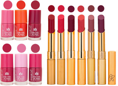

Aroma Care Quick Dry Nail Polish and Rythm Lipstick Combo 1803201891(Set of 12)